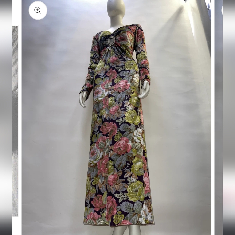 Floral Maxi Dress with Long Sleeves